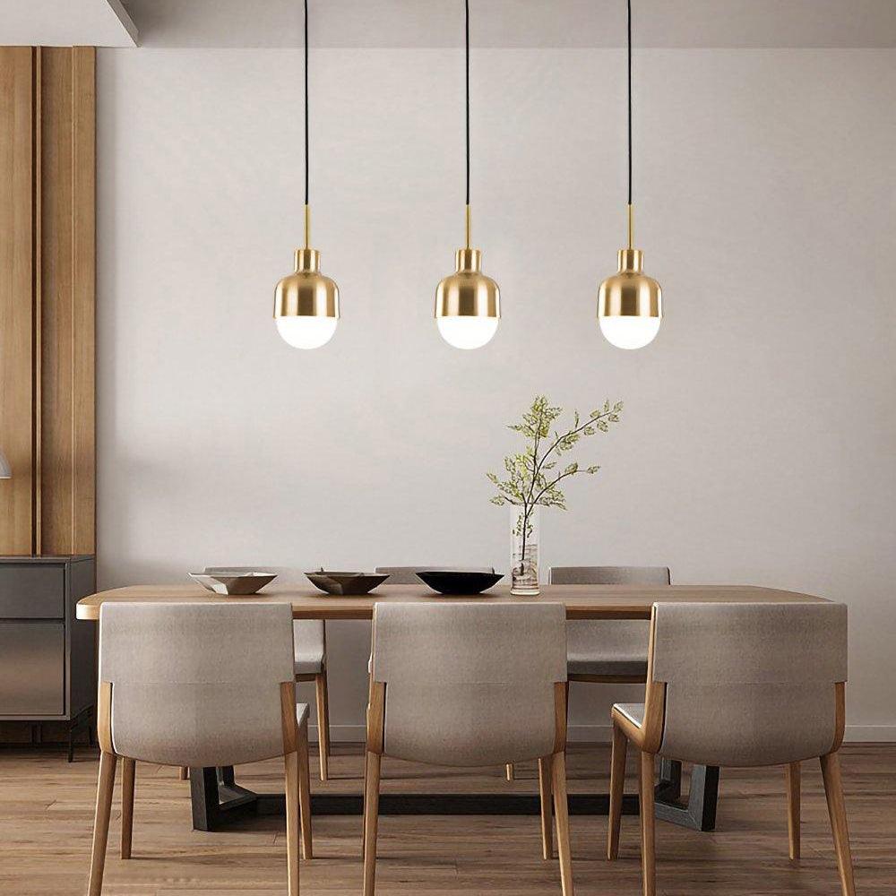 Modern Medieval Copper Pendant Lamp with Glass Shade and Adjustable Cable for Indoor Lighting
