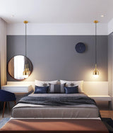Modern Medieval Copper Pendant Lamp with Glass Shade and Adjustable Cable for Indoor Lighting