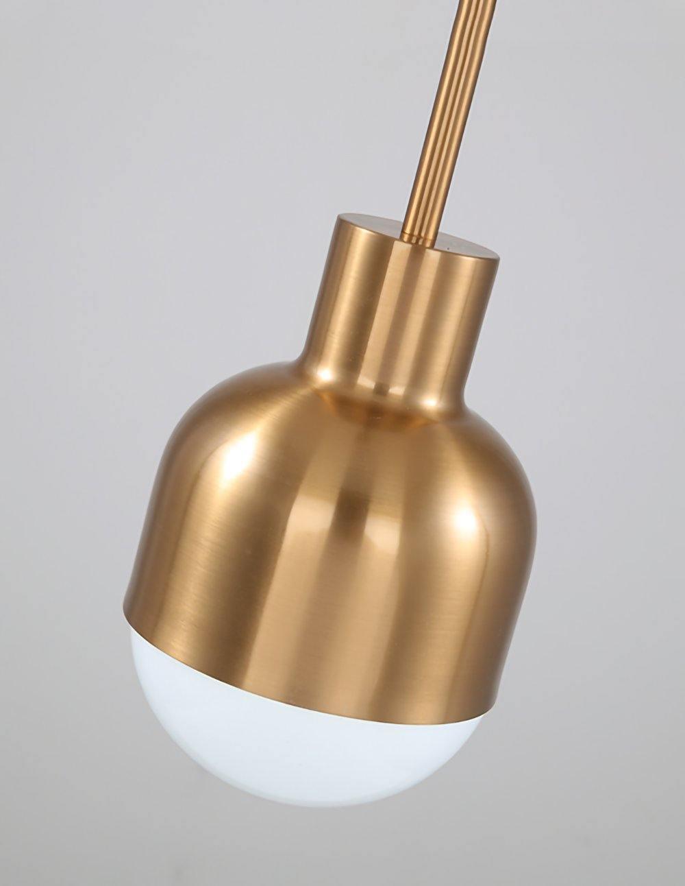 Modern Medieval Copper Pendant Lamp with Glass Shade and Adjustable Cable for Indoor Lighting