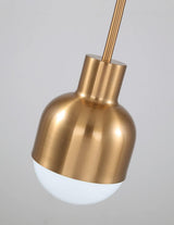 Modern Medieval Copper Pendant Lamp with Glass Shade and Adjustable Cable for Indoor Lighting