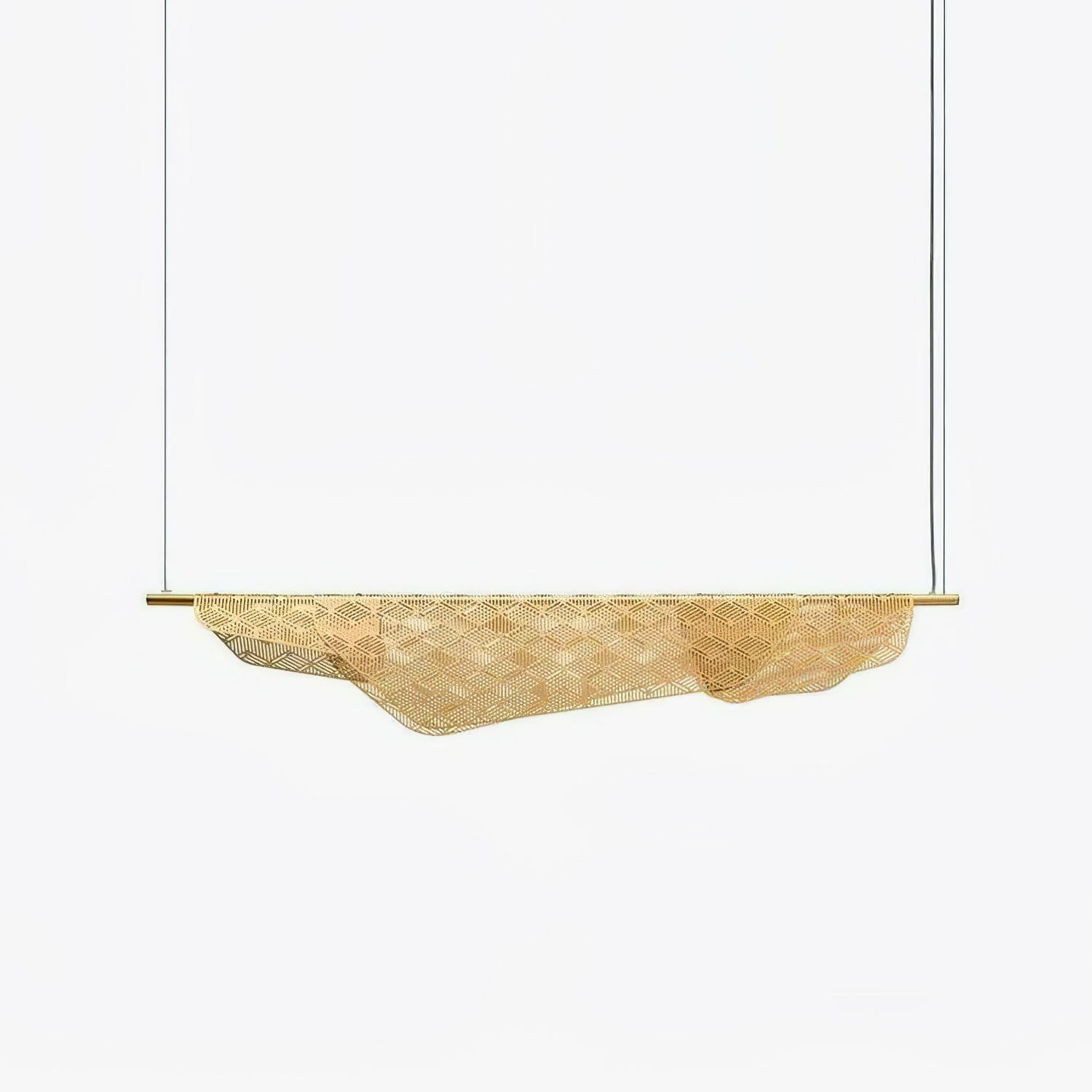 Modern Mediterranean Sculpted LED Pendant Light in Gold Finish for Dining Room