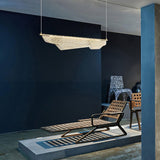 Modern Mediterranean Sculpted LED Pendant Light in Gold Finish for Dining Room