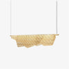 Modern Mediterranean Sculpted LED Pendant Light in Gold Finish for Dining Room