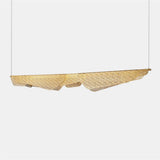 Modern Mediterranean Sculpted LED Pendant Light in Gold Finish for Dining Room