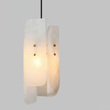 Modern Megalith Mini Alabaster Pendant Light Brass Finish Luxury Natural Stone Ceiling Lamp