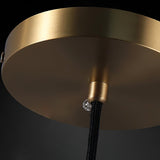 Modern Megalith Mini Alabaster Pendant Light Brass Finish Luxury Natural Stone Ceiling Lamp