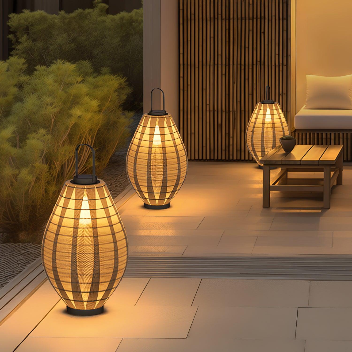 Modern Mesh Beacon Outdoor Floor Lamp Waterproof LED Garden Light for Villa and Patio
