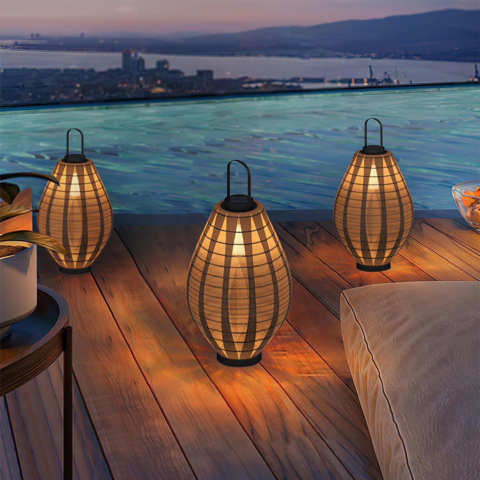 Modern Mesh Beacon Outdoor Floor Lamp Waterproof LED Garden Light for Villa and Patio
