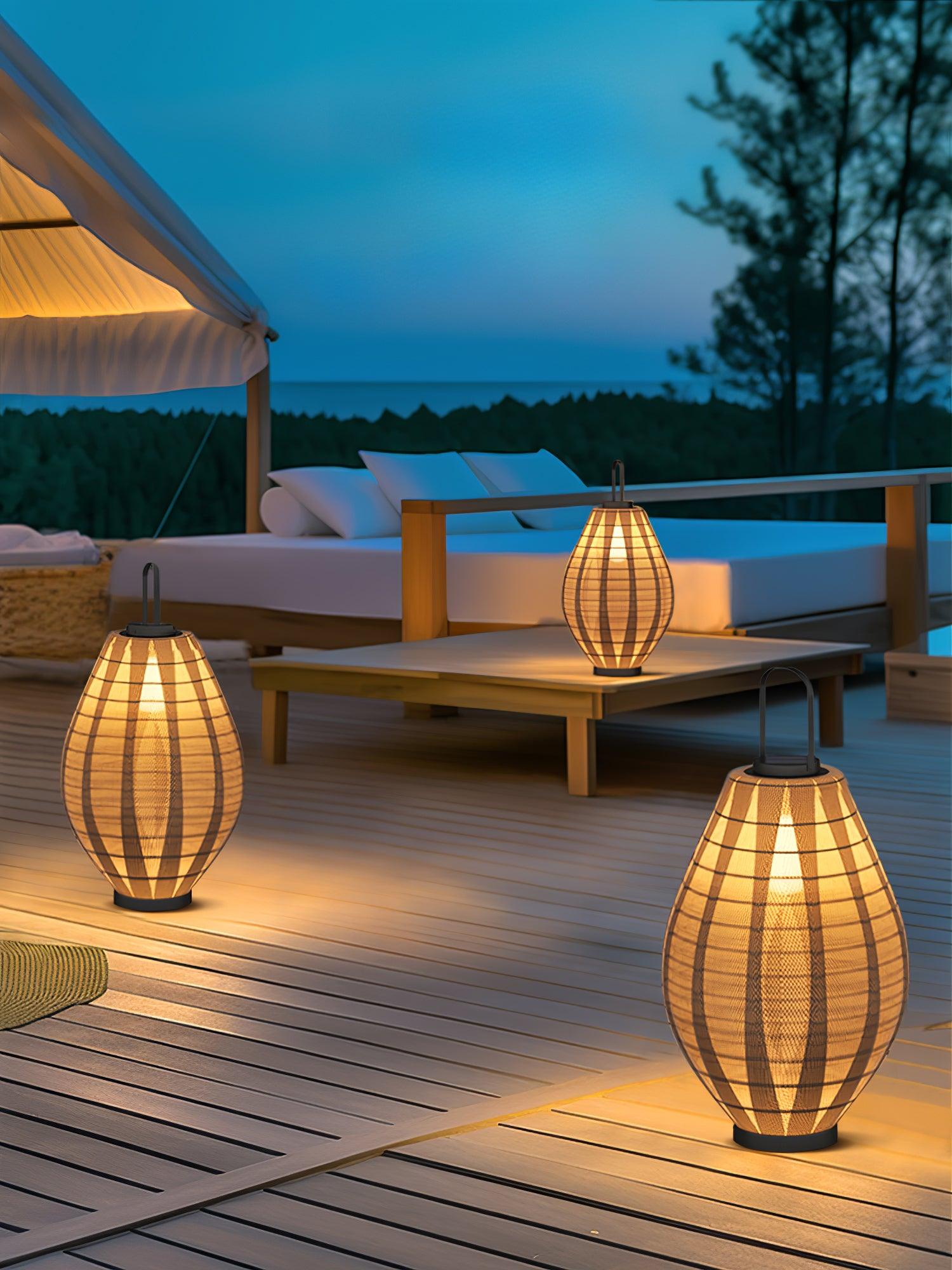 Modern Mesh Beacon Outdoor Floor Lamp Waterproof LED Garden Light for Villa and Patio