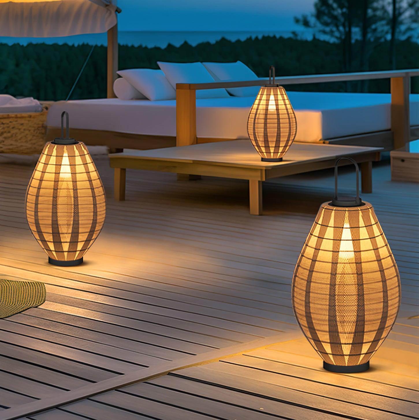 Modern Mesh Beacon Outdoor Floor Lamp Waterproof LED Garden Light for Villa and Patio