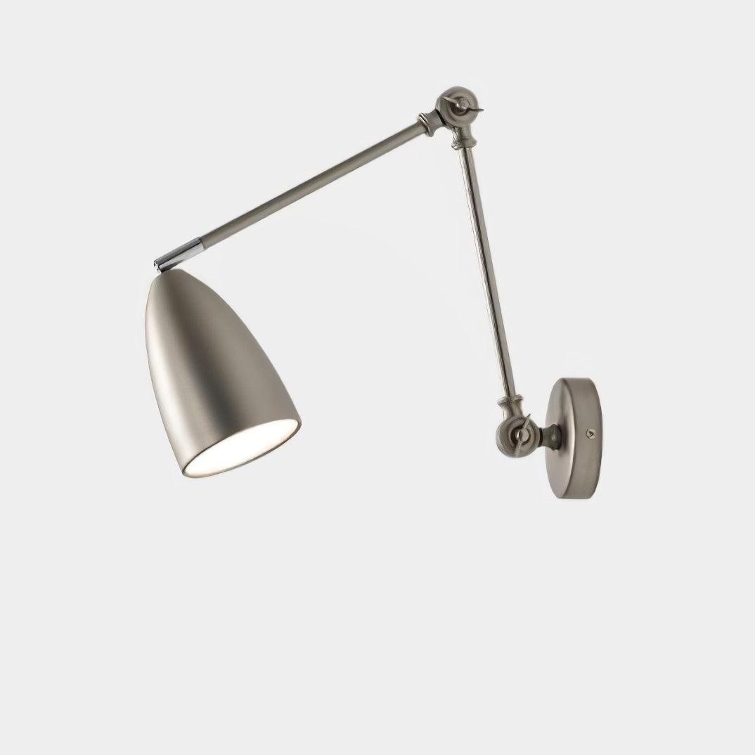 Modern Metal Adjustable Swing Arm Wall Mounted Sconce for Reading and Bedside Lighting
