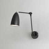 Modern Metal Adjustable Swing Arm Wall Mounted Sconce for Reading and Bedside Lighting