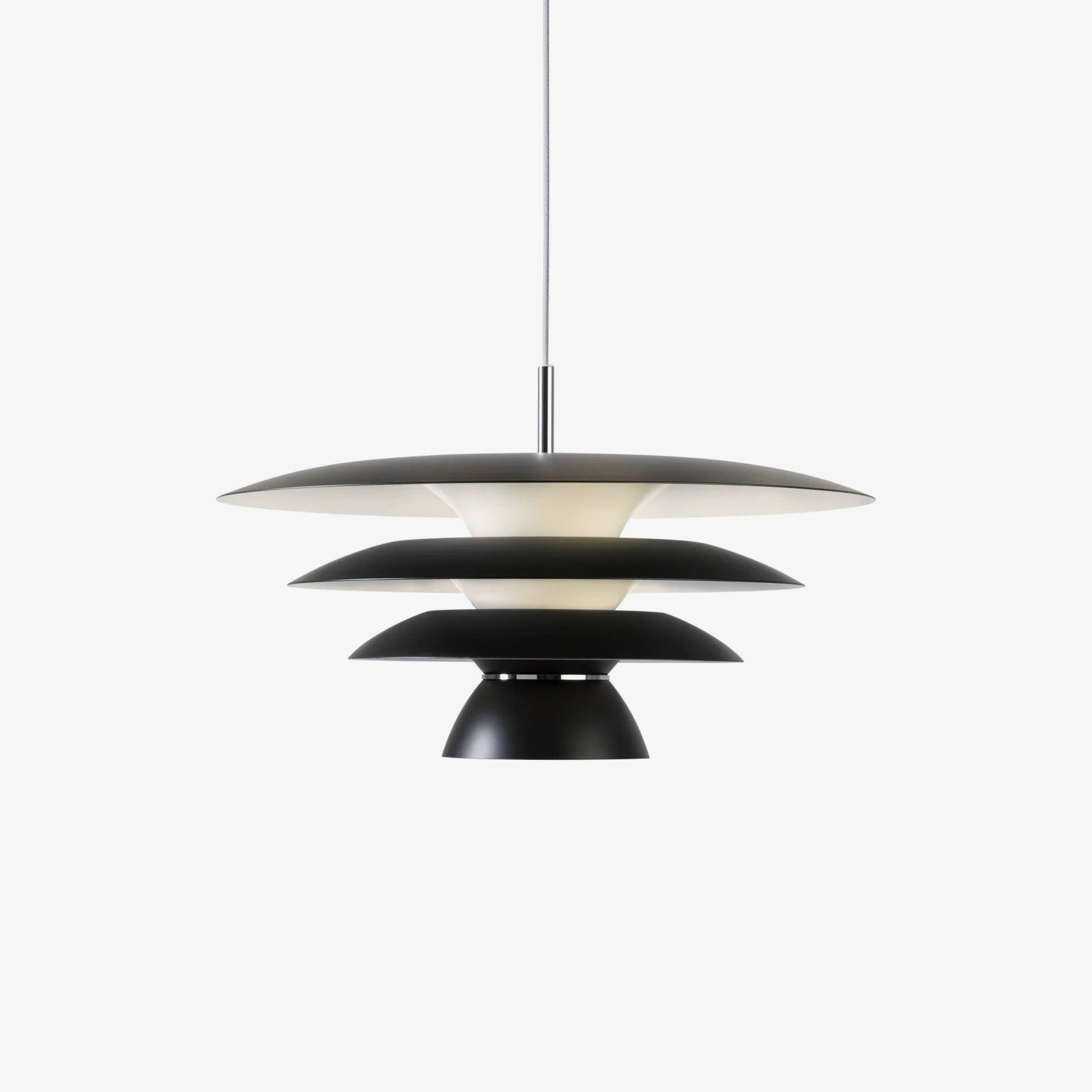 Modern Metal Geometric Pendant Light with Chrome Accents and Soft Diffusion