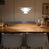 Modern Metal Geometric Pendant Light with Chrome Accents and Soft Diffusion