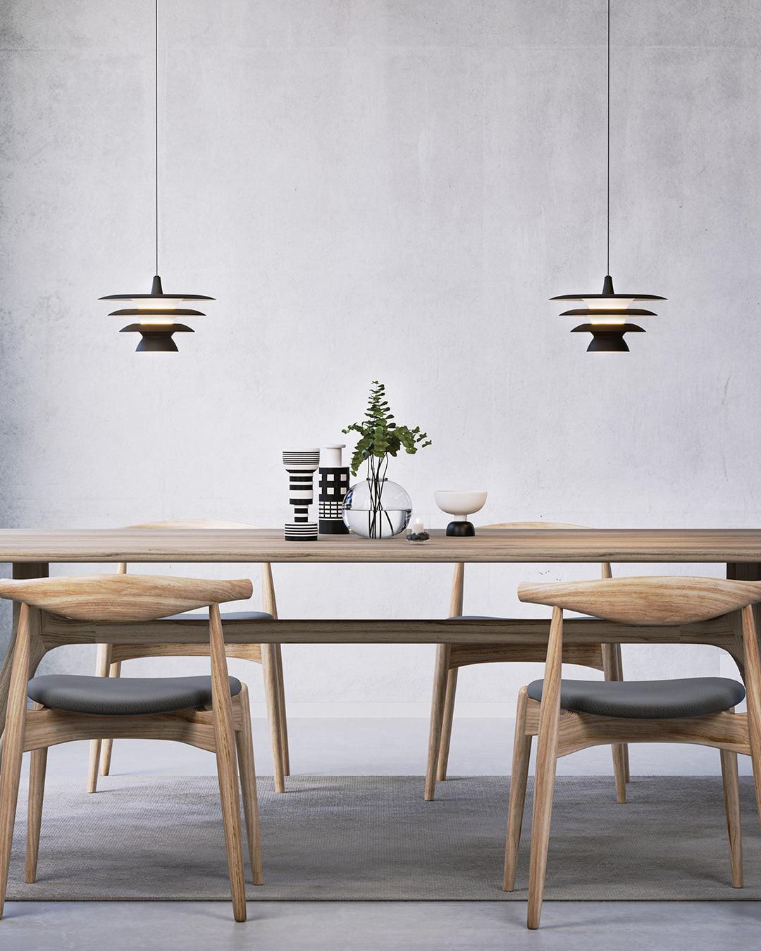 Modern Metal Geometric Pendant Light with Chrome Accents and Soft Diffusion
