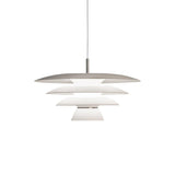 Modern Metal Geometric Pendant Light with Chrome Accents and Soft Diffusion