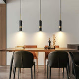 Modern Metal LED Pendant Light Adjustable Spotlight Nordic Cylindrical Ceiling Hanging Lamp
