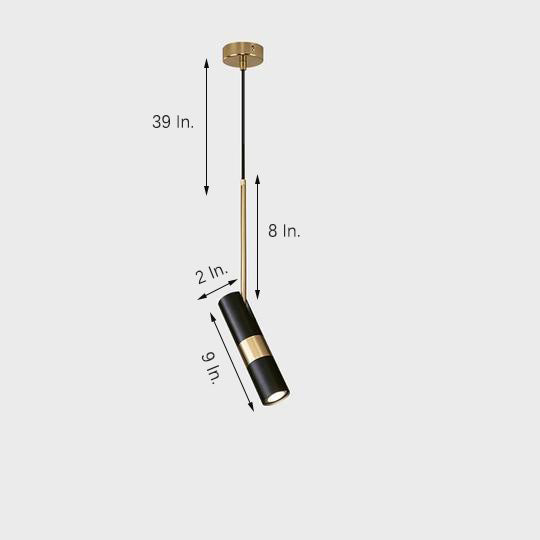 Modern Metal LED Pendant Light Adjustable Spotlight Nordic Cylindrical Ceiling Hanging Lamp