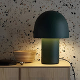 Modern Metal Mushroom Table Lamp with Frosted Dome Shade for Nordic Bedside Lighting