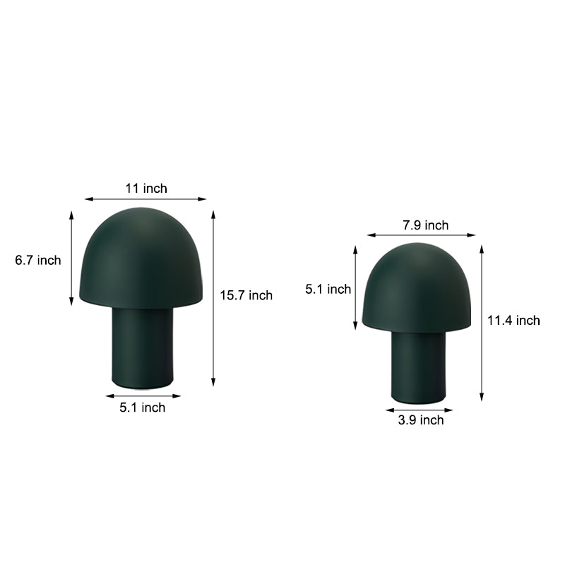 Modern Metal Mushroom Table Lamp with Frosted Dome Shade for Nordic Bedside Lighting
