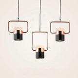 Modern Microphone Style Metal LED Pendant Light for Industrial Home Decor Integrated 10W Downlight