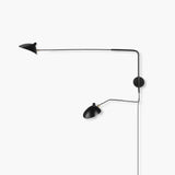 Modern Mid Century Adjustable Articulating Arm Wall Sconce Lighting with Rotating Shade