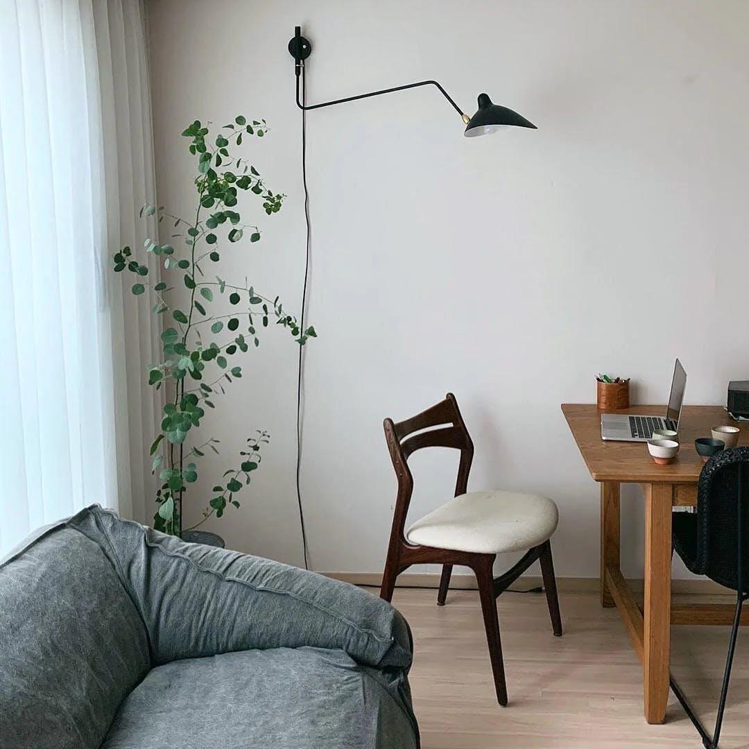 Modern Mid Century Adjustable Articulating Arm Wall Sconce Lighting with Rotating Shade