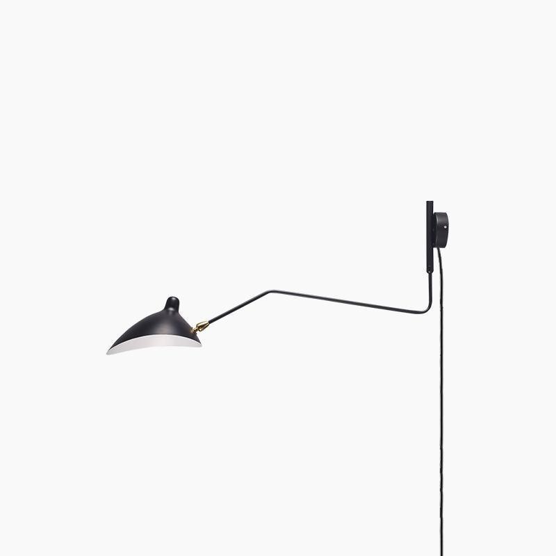Modern Mid Century Adjustable Articulating Arm Wall Sconce Lighting with Rotating Shade