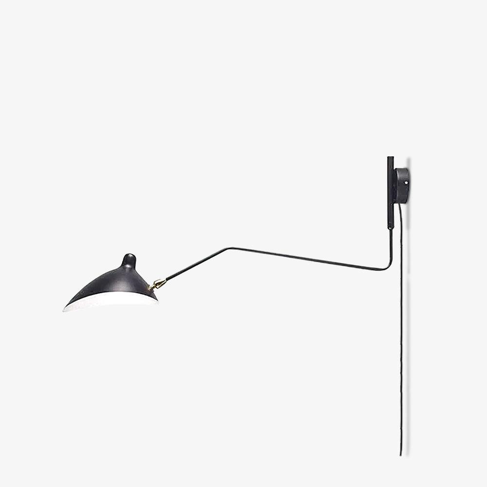 Modern Mid Century Adjustable Articulating Arm Wall Sconce Lighting with Rotating Shade