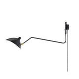 Modern Mid Century Adjustable Articulating Arm Wall Sconce Lighting with Rotating Shade