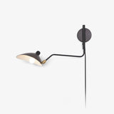 Modern Mid Century Adjustable Articulating Arm Wall Sconce Lighting with Rotating Shade