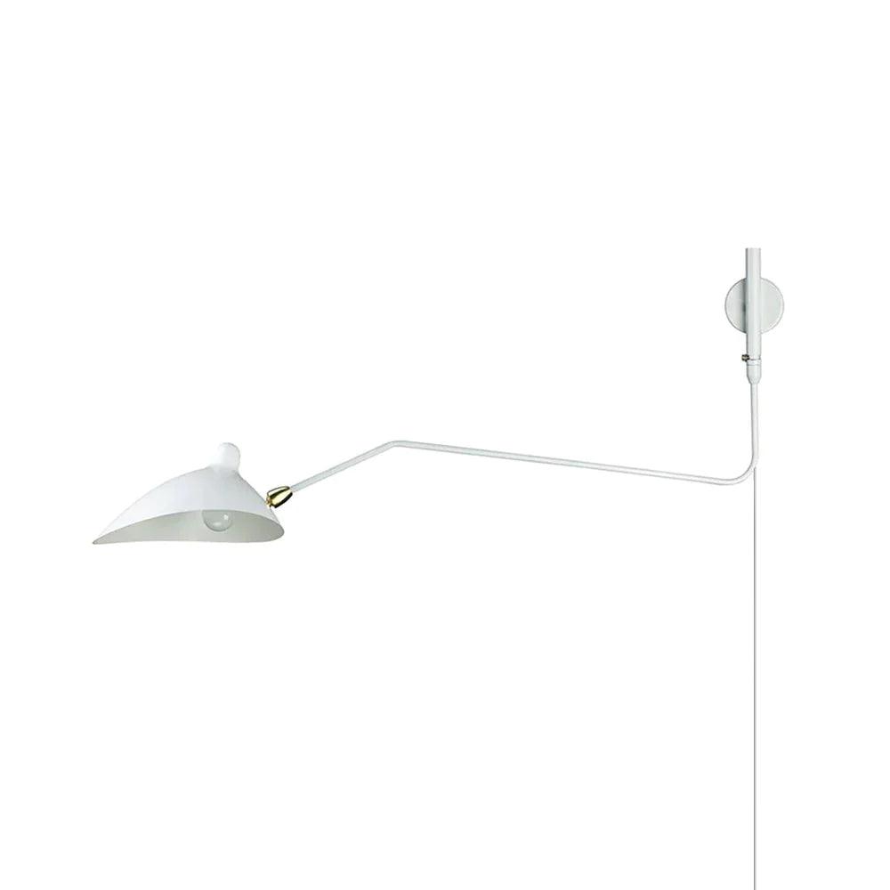 Modern Mid Century Adjustable Articulating Arm Wall Sconce Lighting with Rotating Shade