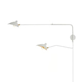 Modern Mid Century Adjustable Articulating Arm Wall Sconce Lighting with Rotating Shade