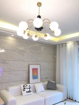 modern-mid-century-glass-globe-chandelier-with-metal-rod-frame-and-white-opal-shades
