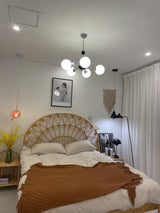 modern-mid-century-glass-globe-chandelier-with-metal-rod-frame-and-white-opal-shades
