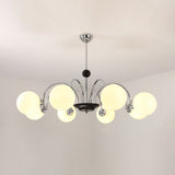 modern-mid-century-glass-globe-chandelier-with-metal-rod-frame-and-white-opal-shades