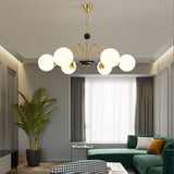 modern-mid-century-glass-globe-chandelier-with-metal-rod-frame-and-white-opal-shades
