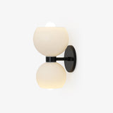 Modern Mid Century Glass Globe Wall Sconce Sculptural Indoor Brass Light Fixture