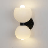 Modern Mid Century Glass Globe Wall Sconce Sculptural Indoor Brass Light Fixture