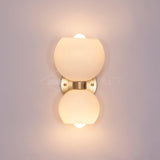 Modern Mid Century Glass Globe Wall Sconce Sculptural Indoor Brass Light Fixture