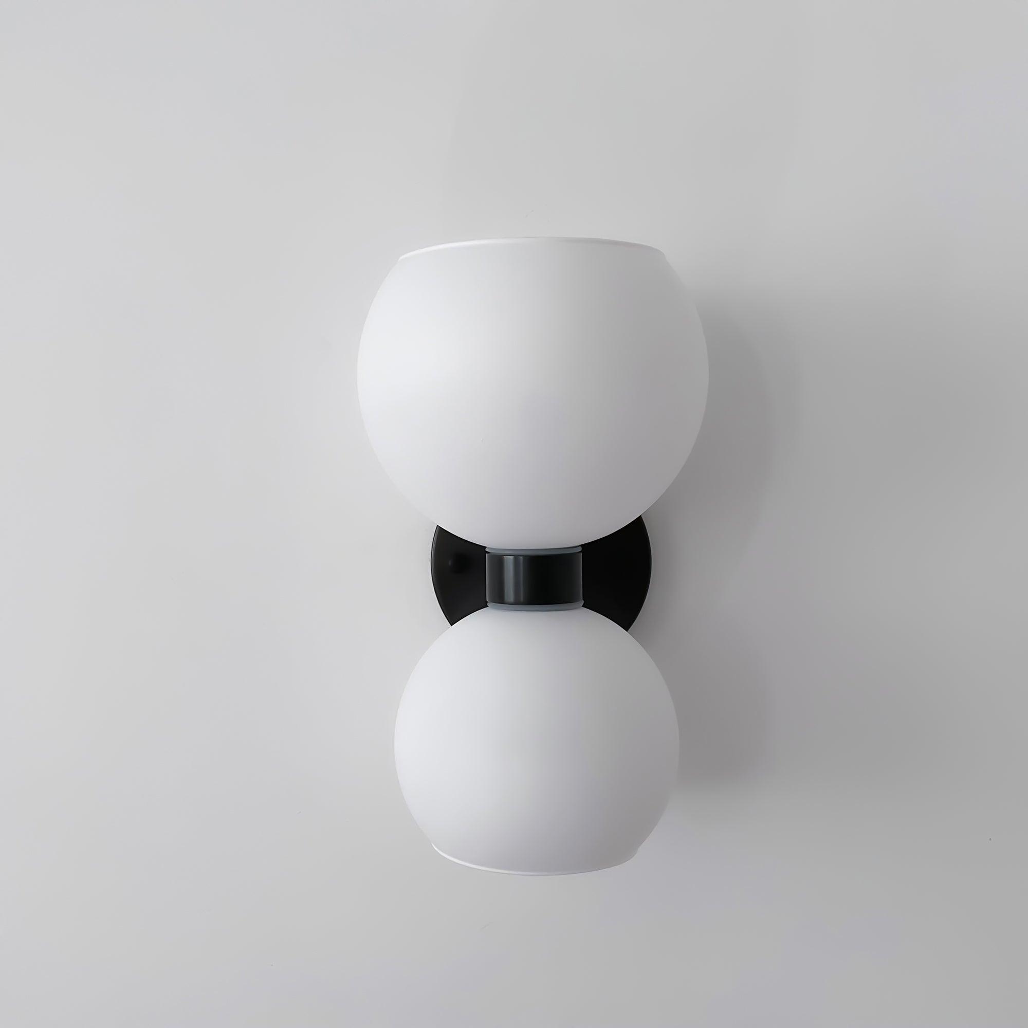 Modern Mid Century Glass Globe Wall Sconce Sculptural Indoor Brass Light Fixture