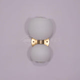 Modern Mid Century Glass Globe Wall Sconce Sculptural Indoor Brass Light Fixture