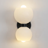 Modern Mid Century Glass Globe Wall Sconce Sculptural Indoor Brass Light Fixture