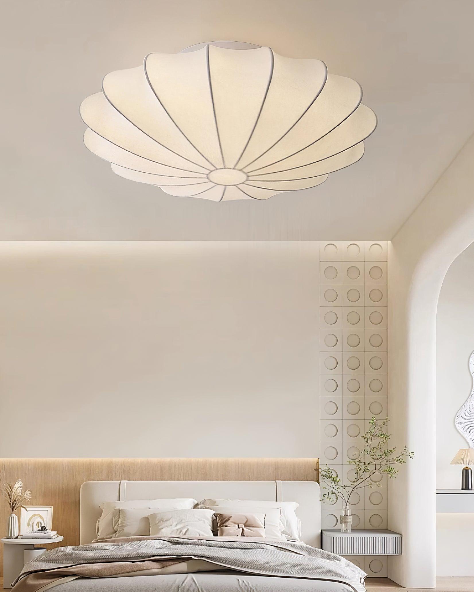 modern-mid-century-style-white-silk-bubble-flush-mount-ceiling-light-fixture