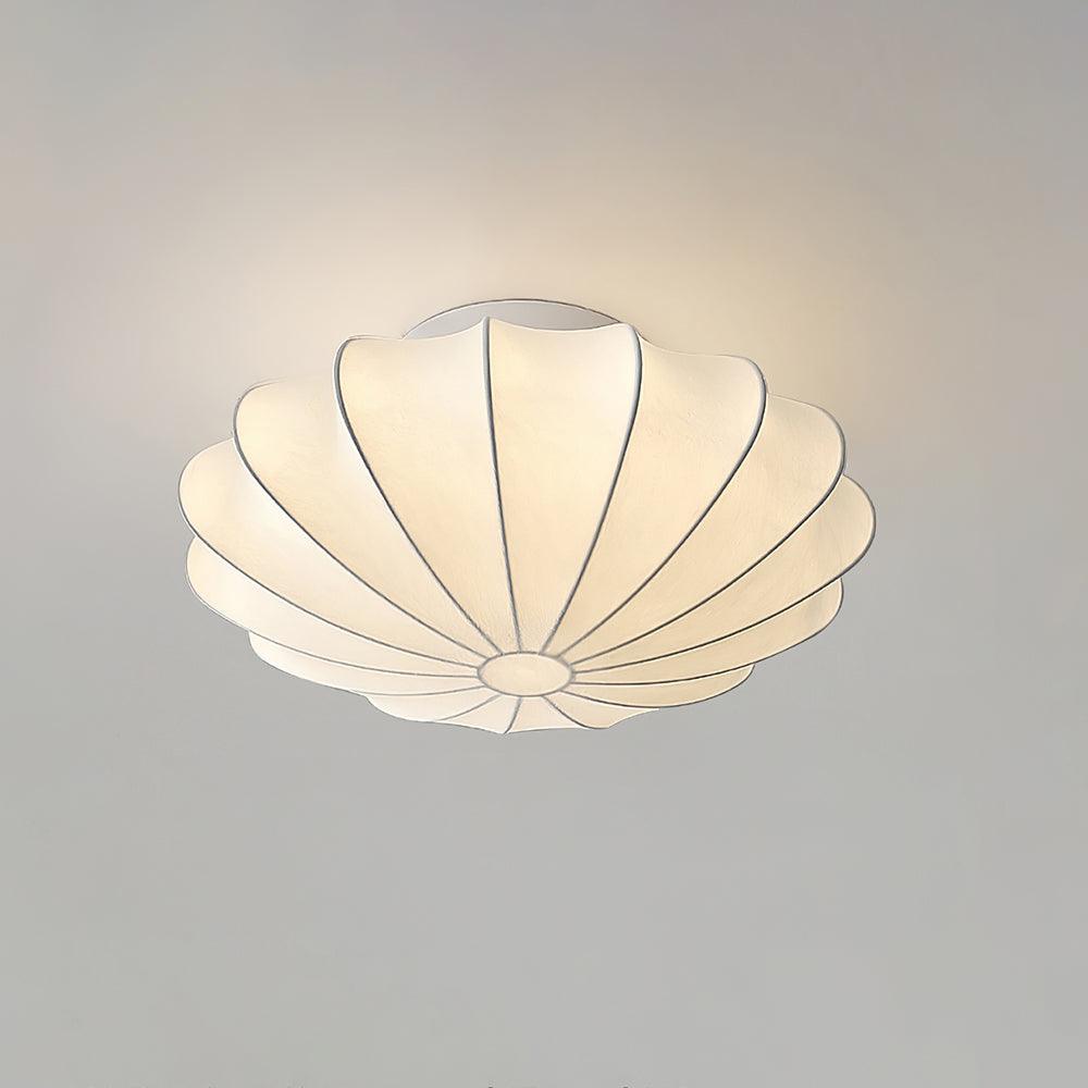 modern-mid-century-style-white-silk-bubble-flush-mount-ceiling-light-fixture