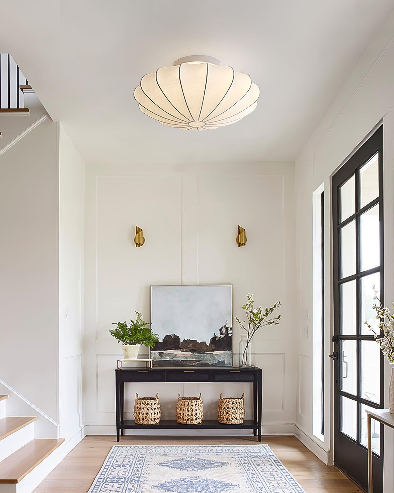 modern-mid-century-style-white-silk-bubble-flush-mount-ceiling-light-fixture