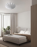 modern-mid-century-style-white-silk-bubble-flush-mount-ceiling-light-fixture