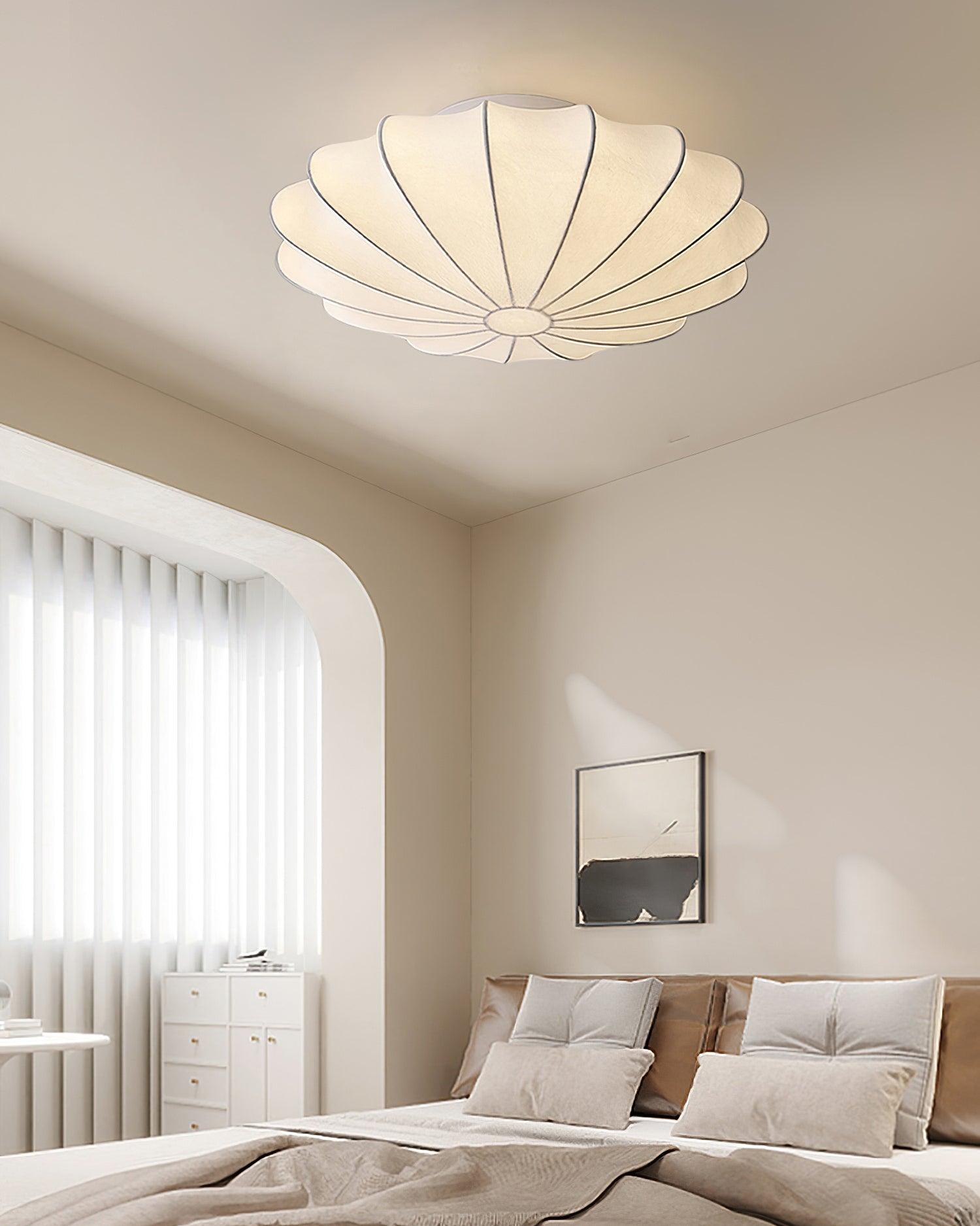 modern-mid-century-style-white-silk-bubble-flush-mount-ceiling-light-fixture