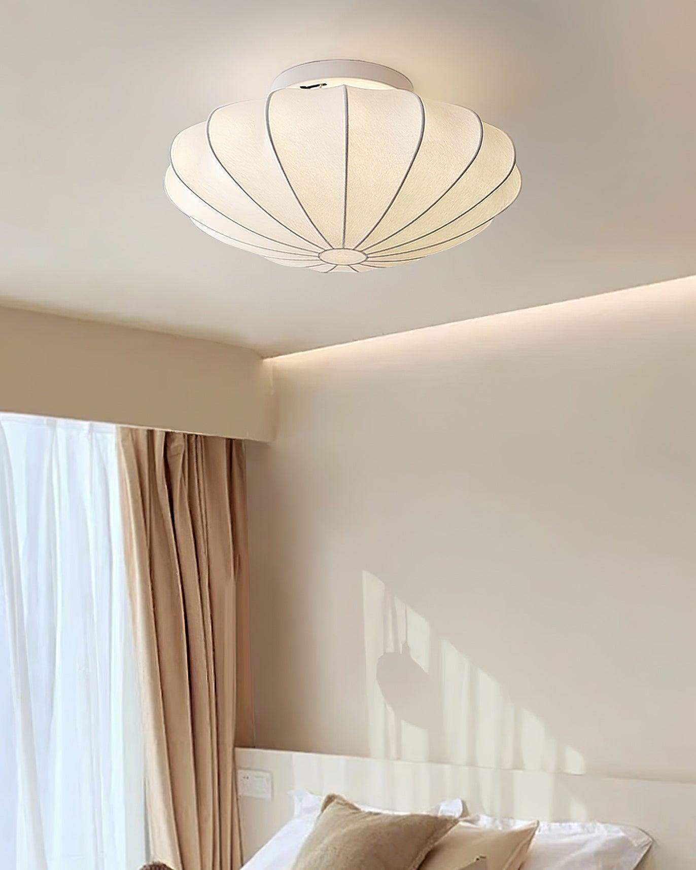 modern-mid-century-style-white-silk-bubble-flush-mount-ceiling-light-fixture