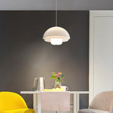 Modern Milk White Layered Glass Pendant Light Art Deco Droplet Ceiling Lamp